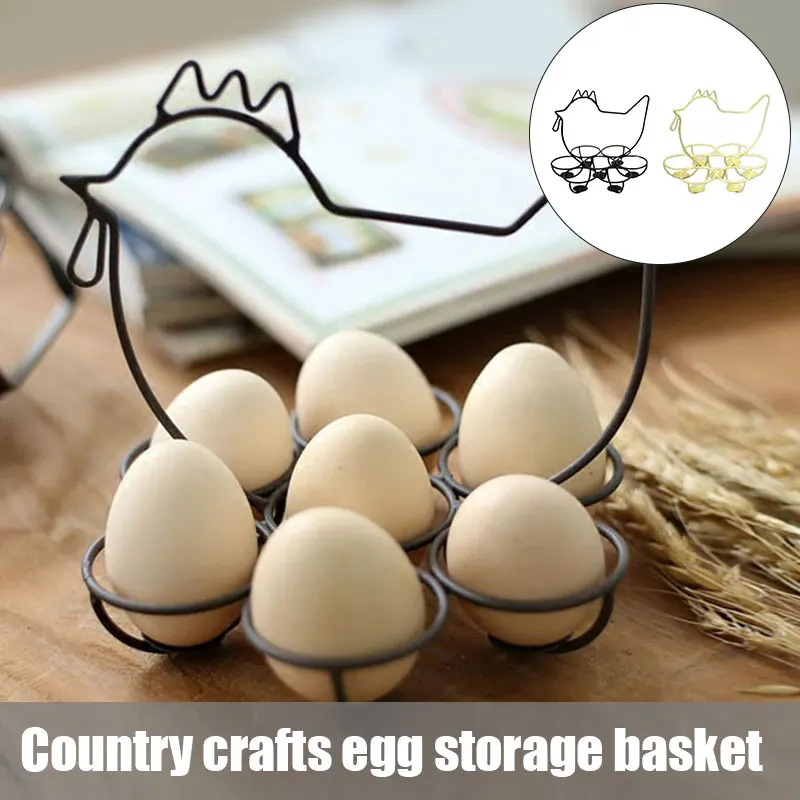 Egg Basket Display Tray Holder For Gathering Fresh Eggs Metal Egg Rack Storage For Kitchen