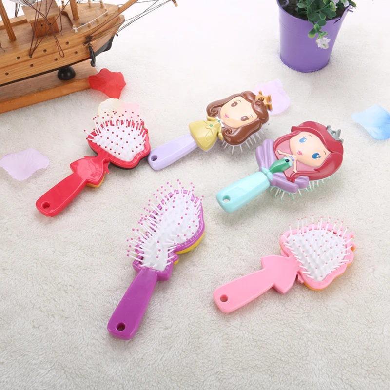 Disney Princess Air Cushion Combs Snow White Frozen Elsa Ariel Elastic Massage Comb Kids Girls Hairdressing Tool Birthday Gifts