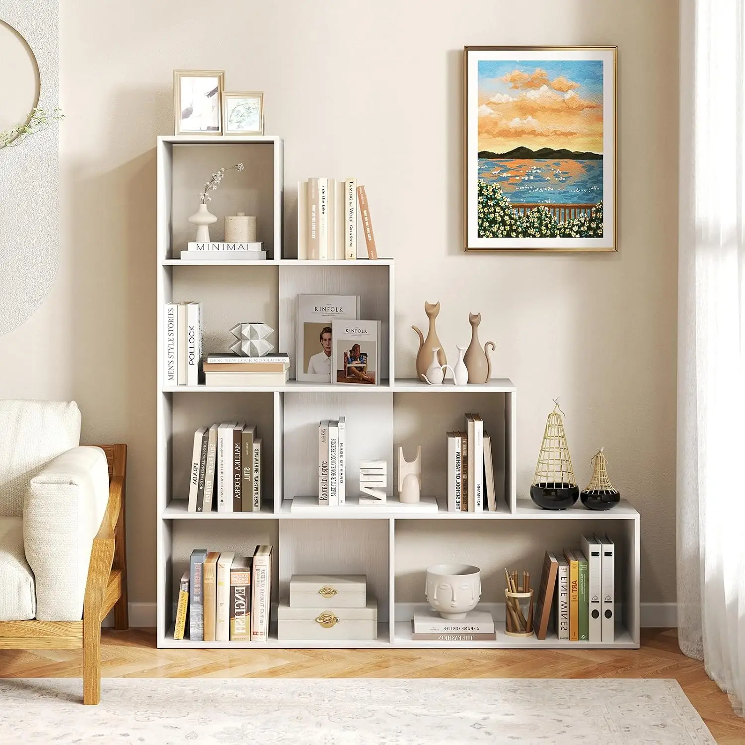 4-Tier Stepped Bookshelf 64