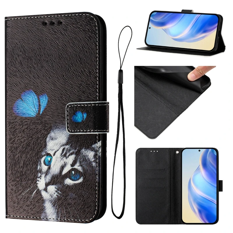 حافظة جلدية لهاتف اوبو رينو 15 برو 15 برو 15 برو PLV110 حافظة محفظة رينو 15 PLW110 حافظة كرتونية قابلة للطي كابا eتوي