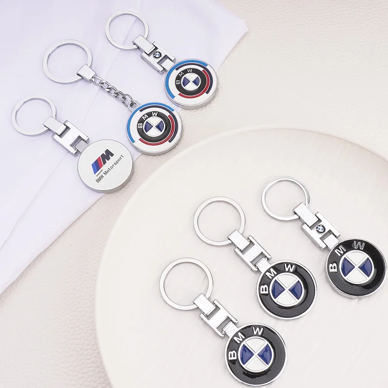 For Bmw M M3 M5 Performance E36 E39 E46 E53 E90 E60 E61 E93 X3 X1 3D Metal Car Styling Emblem Keyring Car Key Chain Accessories