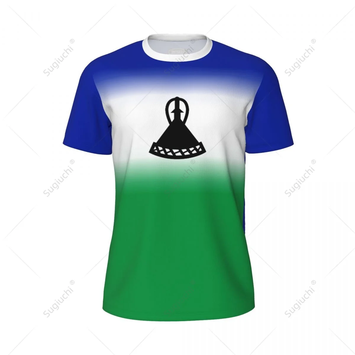 Sports Mesh T-shirt Lesotho Flag For Running Bike Soccer Tennis Football Fitness Tees 3D Printed Custom