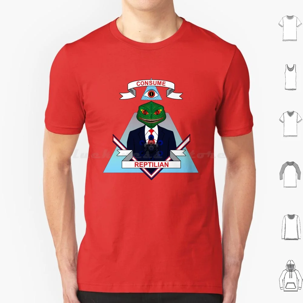 Consume Reptilian T Shirt Cotton Men Women DIY Print Ufo Ufos Extraterrestrial Extraterrestrials Reptile Reptilian Reptilians