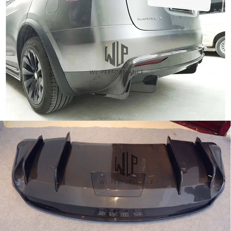 For Model X RZ Sytle High Quality Carbon Fiber FRP Unpainted Front Bumper Diffuser Lip