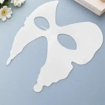 

Набор из 6 белых бумажных масок-бабочек для самостоятельной росписи, полумаски для женщин, для вечеринок, косплея, декора и рукоделия