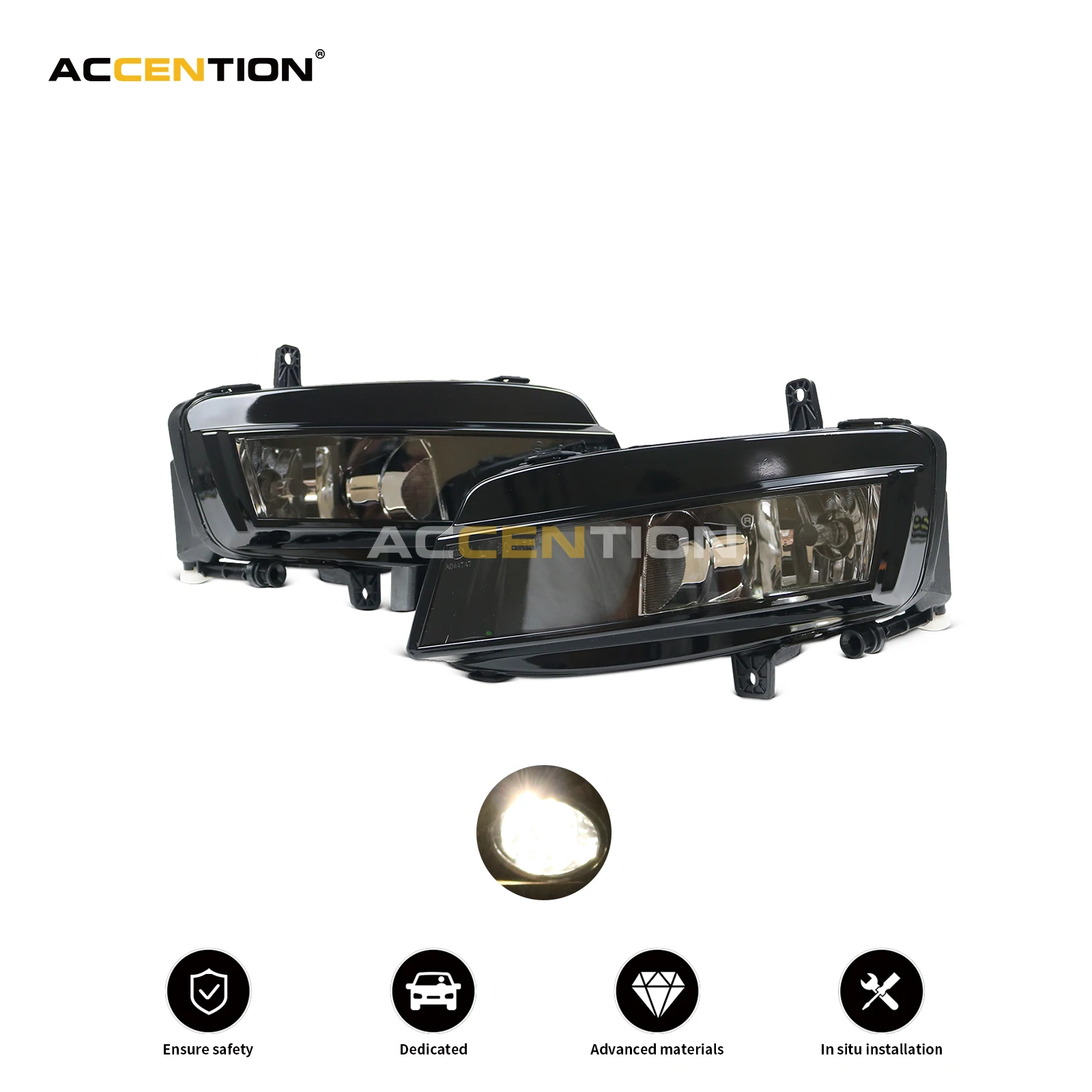 Fog Lamp For VW Golf 7 A7 MK7 2013 2014 2015 2016 2017 Front Halogen Fog Lamp Fog Light  Fog Lmap Grille