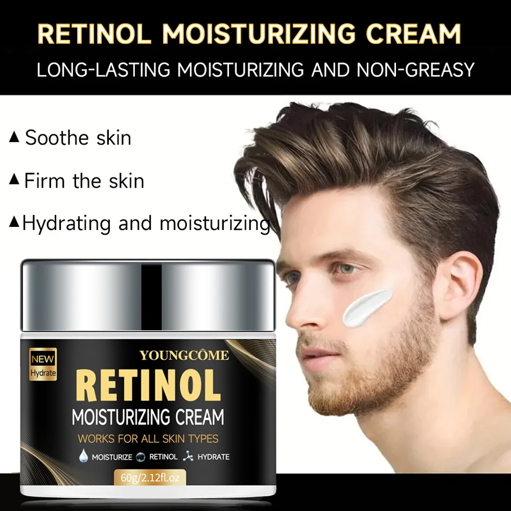 Retinol Collagen Men's Face Cream Skincare Moisturizing Brightening Hydrating Smooth Wrinkles Firming Facial Face Men Skin Care