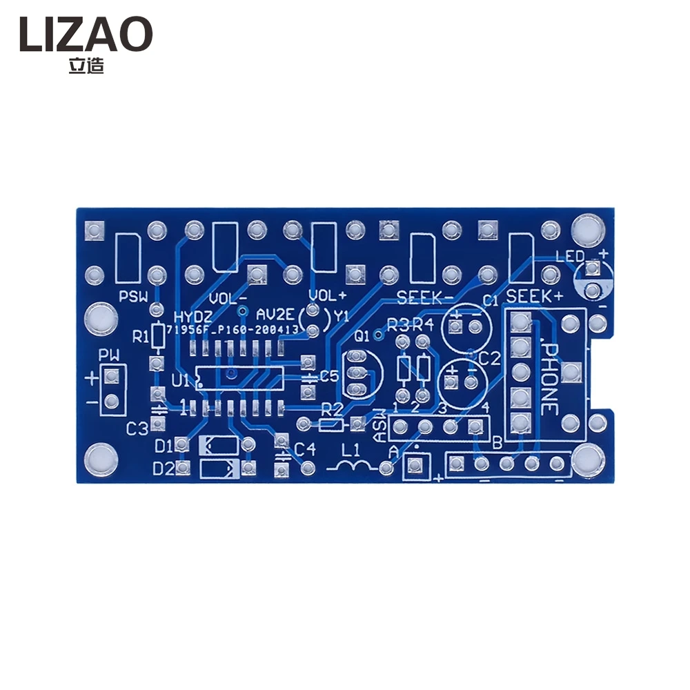 LIZAO 76-108MHz FM Stereo Radio Receiver Module DIY Kit DC 1.8V-3.6V Wireless PCB Circuit Board Module