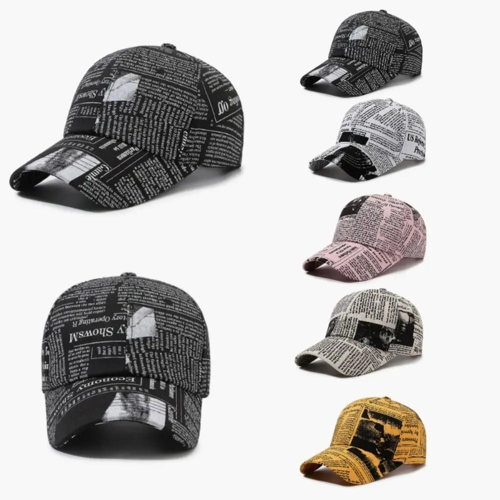 

Letter Print Baseball Cap Fashion Sun Protection Adjustable Hip Hop Caps Unisex Breathable Snapback Hat Men