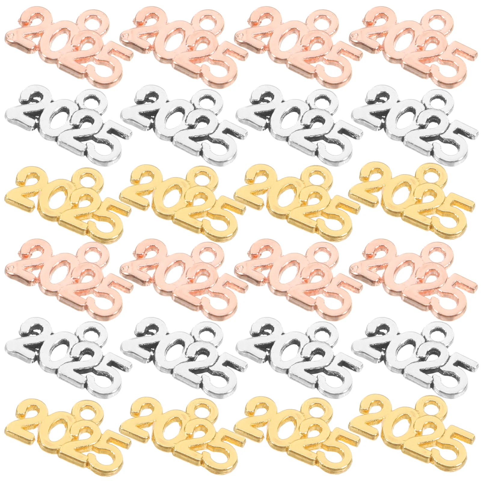 

150 pcs Key Ring 2025 Year Charm Pendant Accessories Graduation Tassel Zinc Alloy Metal Findings Jewelry Craft Supplies