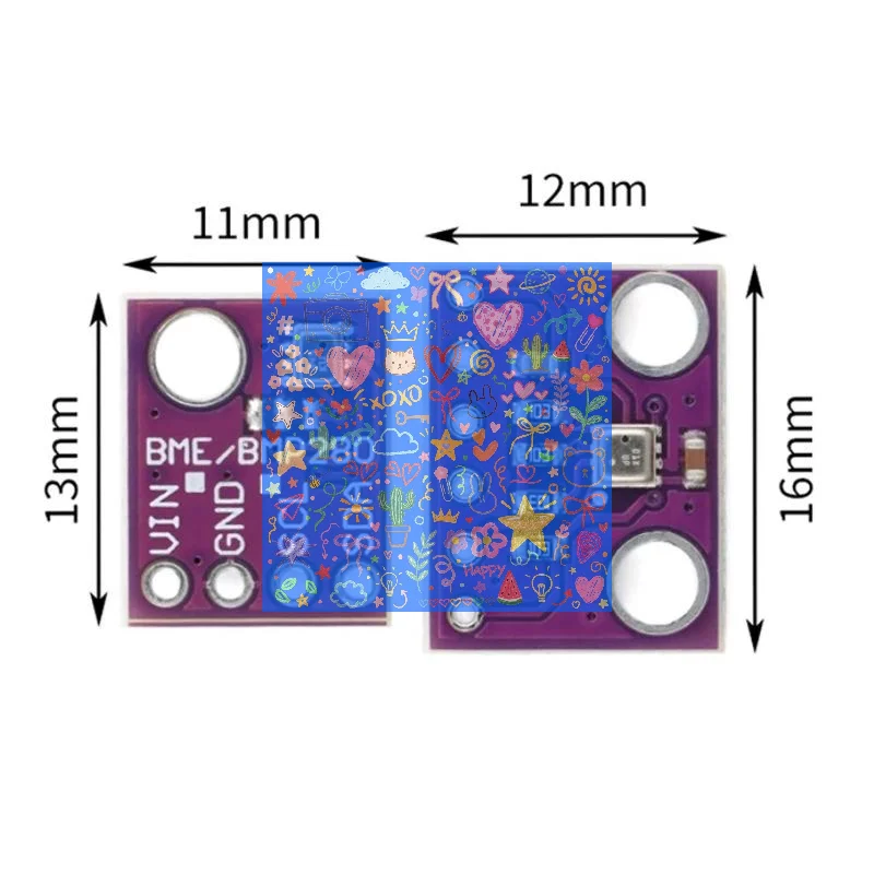 Bme280 Humidity Sensor - 3-in-1 BME280-3.3V BMP280-5V Digitale Barometrische Druk