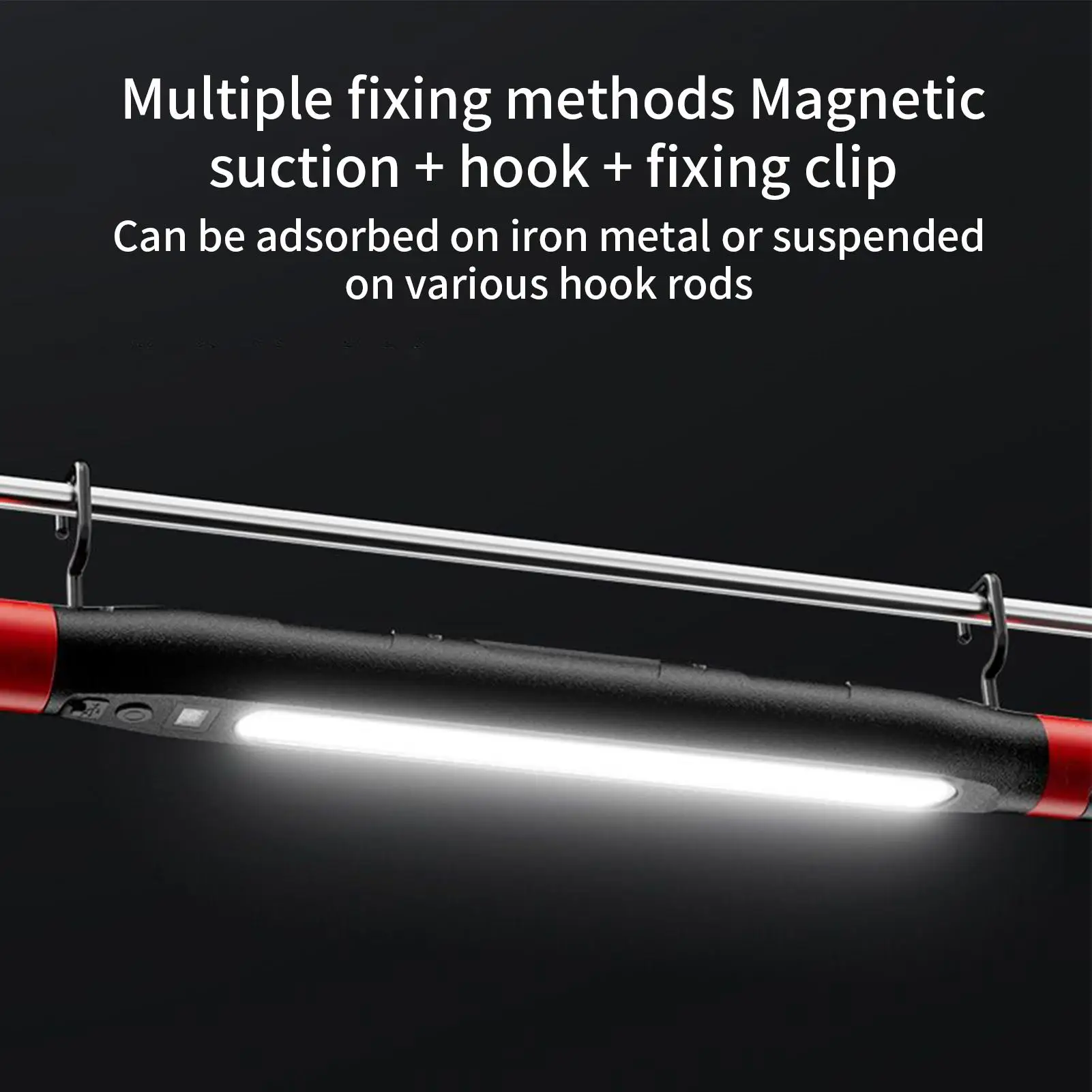 

Перезаряжаемый рабочий светильник, портативный беспроводной рабочий фонарь для днища с крючками, прожектор высокой яркости для мастерской, ремонта автомобилей