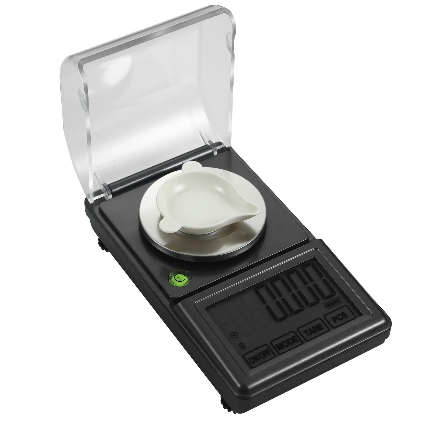 K08 Large Screen Backlight Touch Electronic Jewelry Scale 100G High Precision 0.001G Gold Carat Scale with Level