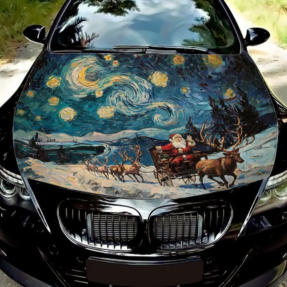 These Santa Claus graphics will give your car a festive flair.