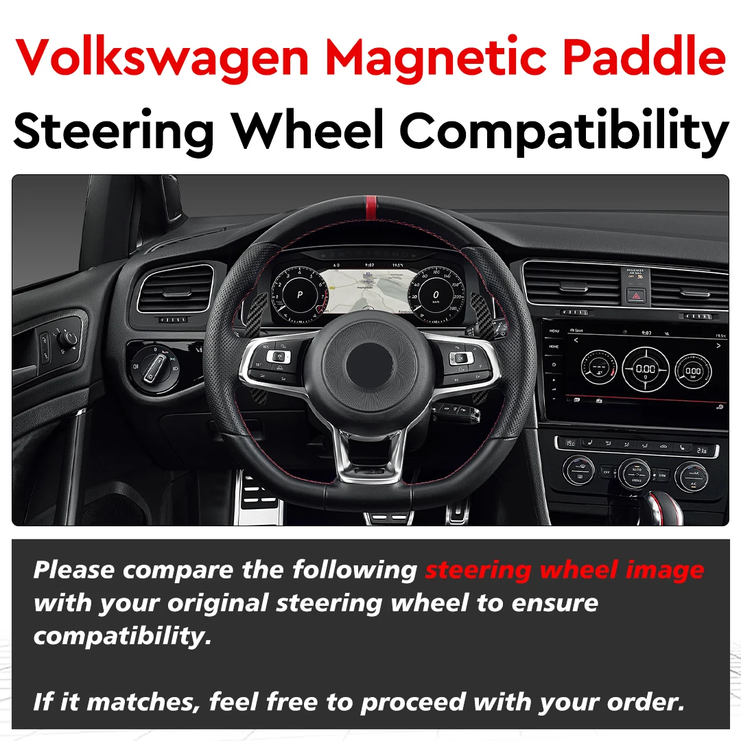 Magnetic Matt Carbon Fiber Steering Wheel Paddle Shifter For Golf MK7 MK7.5 Golf R Scirocco Interior & Performance Upgrade Acces