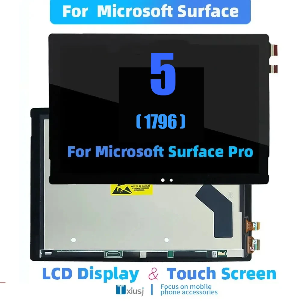 Panel digitalizador de pantalla táctil para Microsoft Surface Pro 4, 12,3 pulgadas, 100% Original, montaje de cristal, repuesto LCD, 1724