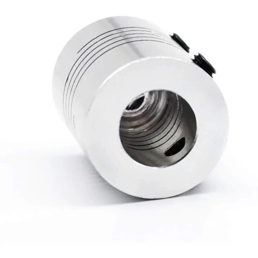 1Pcs D19xL25 Flexible Shaft Coupling Aluminum Alloy Z-Axis Stepper Motor Coupler Elastic Flexible 3-10mm Bore Joint Connector