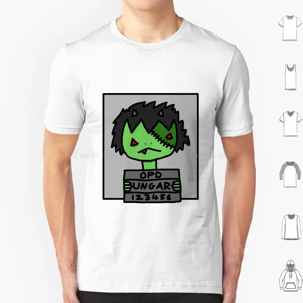 Ungar Mugshot T Shirt 6Xl Cotton Cool Tee Cute Ugly Character Simple Design Orc Fantasy Mugshot Funny