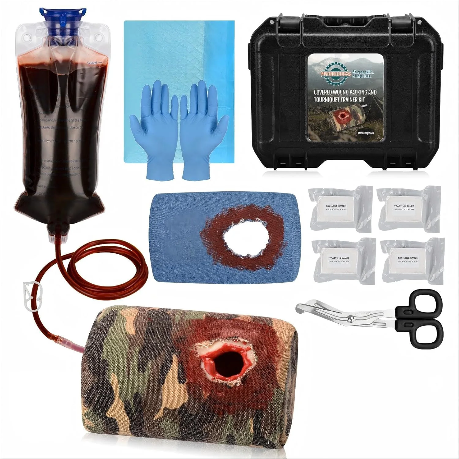 Reusable Bullet Wound Packing Trainer Model Kit Simulate Thigh Stop The Bleeding Bleed Control for Medical Emergency Training