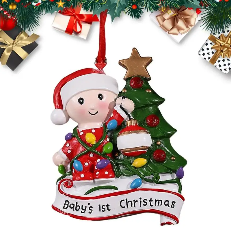 First Christmas Ornament Baby Baby's First Christmas Keepsake Pendant Christmas Tree Decor First Baby Holiday Ornament Christmas