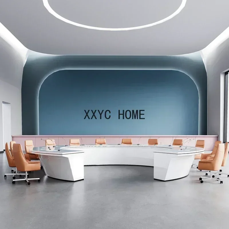 Tavolo da conferenza rotondo Negoziazione Grandi tavoli e sedie da ufficio Arc Command Center Amministrazione delle riunioni