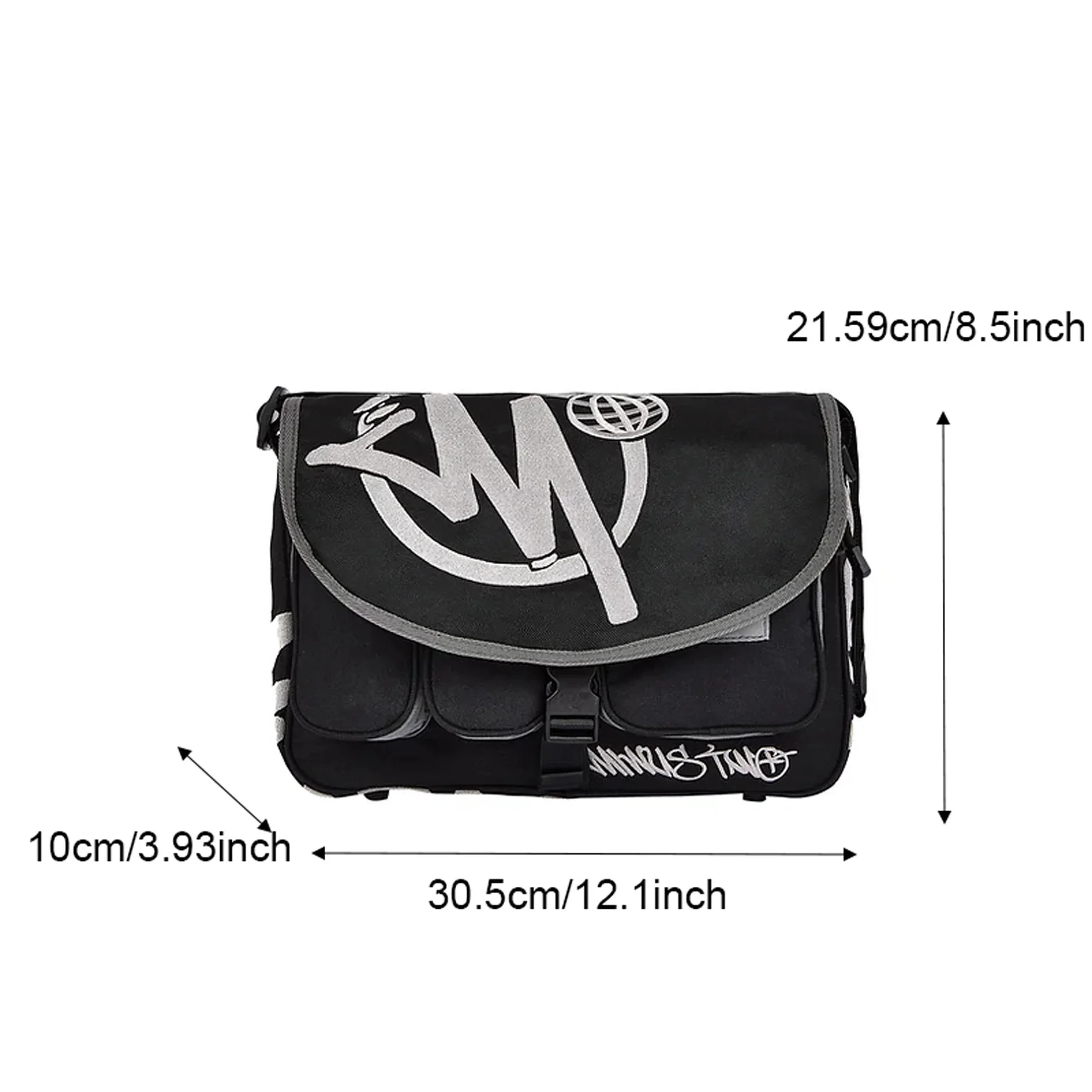 Minus Two Messenger Bag Letter Embroidery Crossbody Shoulder Bag for Men Oxford Waterproof Bag Male Sac Purse Minus Two Cargo