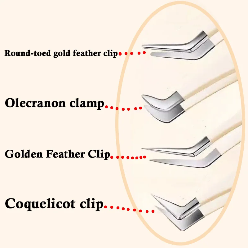 Pinzas de extensión de pestañas MIOFIA, maquillaje de pestañas de acero inoxidable, pinzas multifuncionales 3D, pinzas portátiles, herramientas de maquillaje