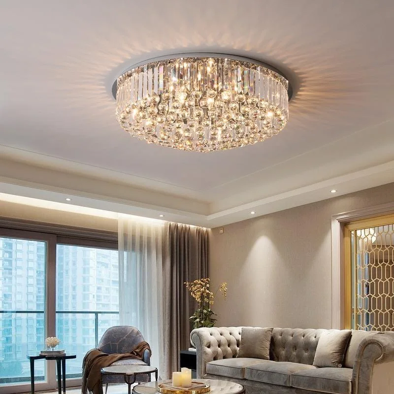 

2024 Light luxury crystal ceiling light living room light dining room light Nordic ceiling light household use