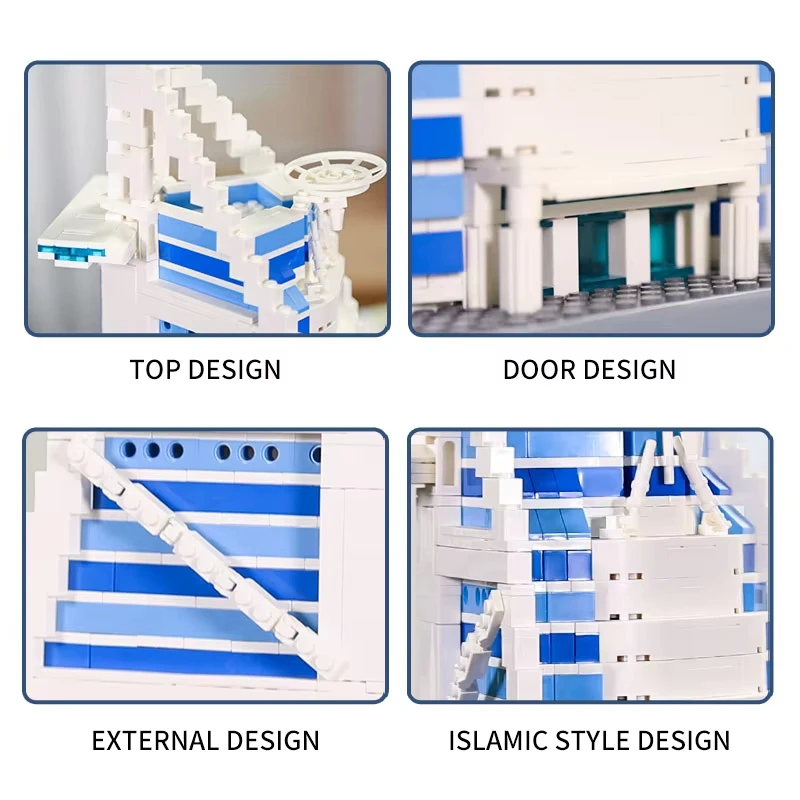 Kit de construction de repère de luxe de Dubaï, modèle d'hôtel arabe Burj Al 1306 pièces, cadeau exclusif pour les fans d'architecture adultes