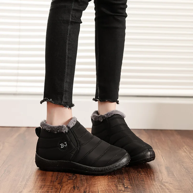 2026 Baumwollschuhe in Übergröße für Damen und Herren, neuer Winterstil mit Plüsch und dicken Schneestiefeln, niedrig geschnittene warme Baumwollstiefel – Detail 4