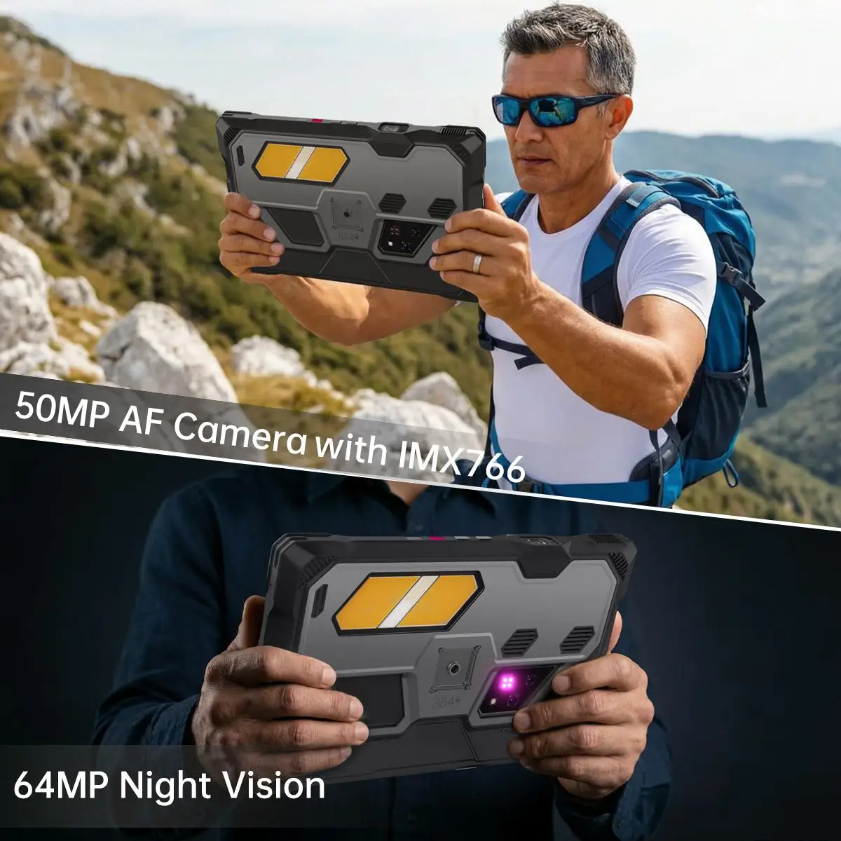 Unihertz 8849 Tank Pad Ultra Rugged Tablet Projector 16GB+512GB 10.95 inch Android 15 Dimensity 8200 Octa Core 5G Large Battery