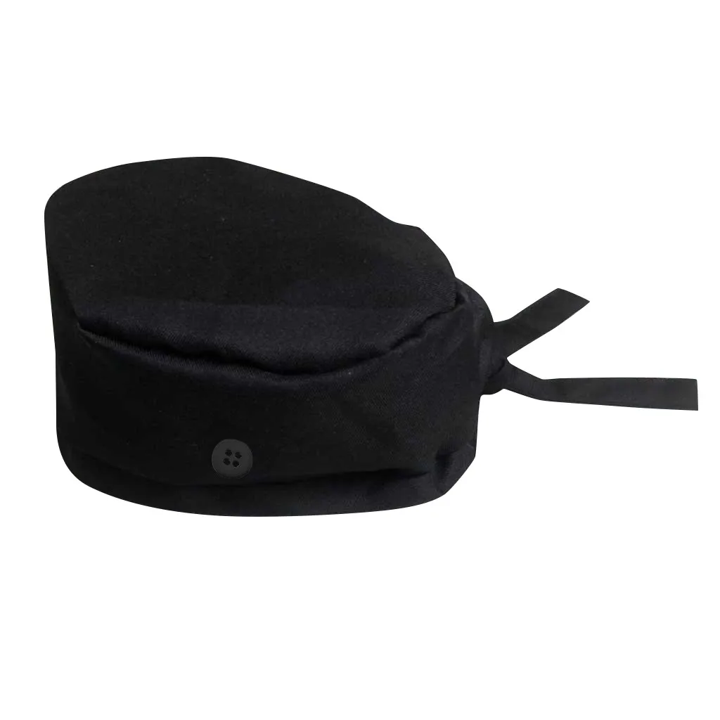 Gorros de Color sólido con botón para el cuidado de mascotas, gorros de trabajo para agencia, gorros de trabajo de belleza, Gorro de enfermería para laboratorio
