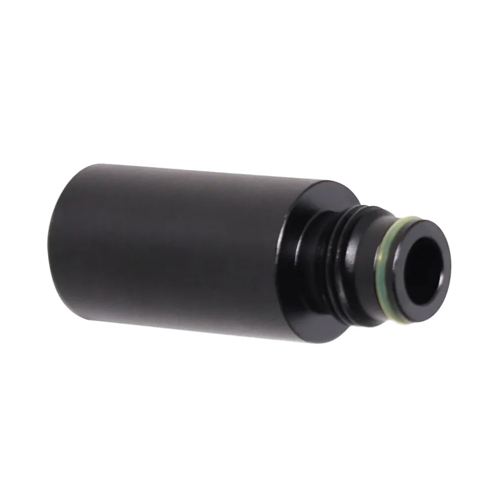 Black Anodized Aluminum G1/2-14 Dual End Adapter 70mm Long for and Compressed Air Inflation in Shop Garage and Home Use