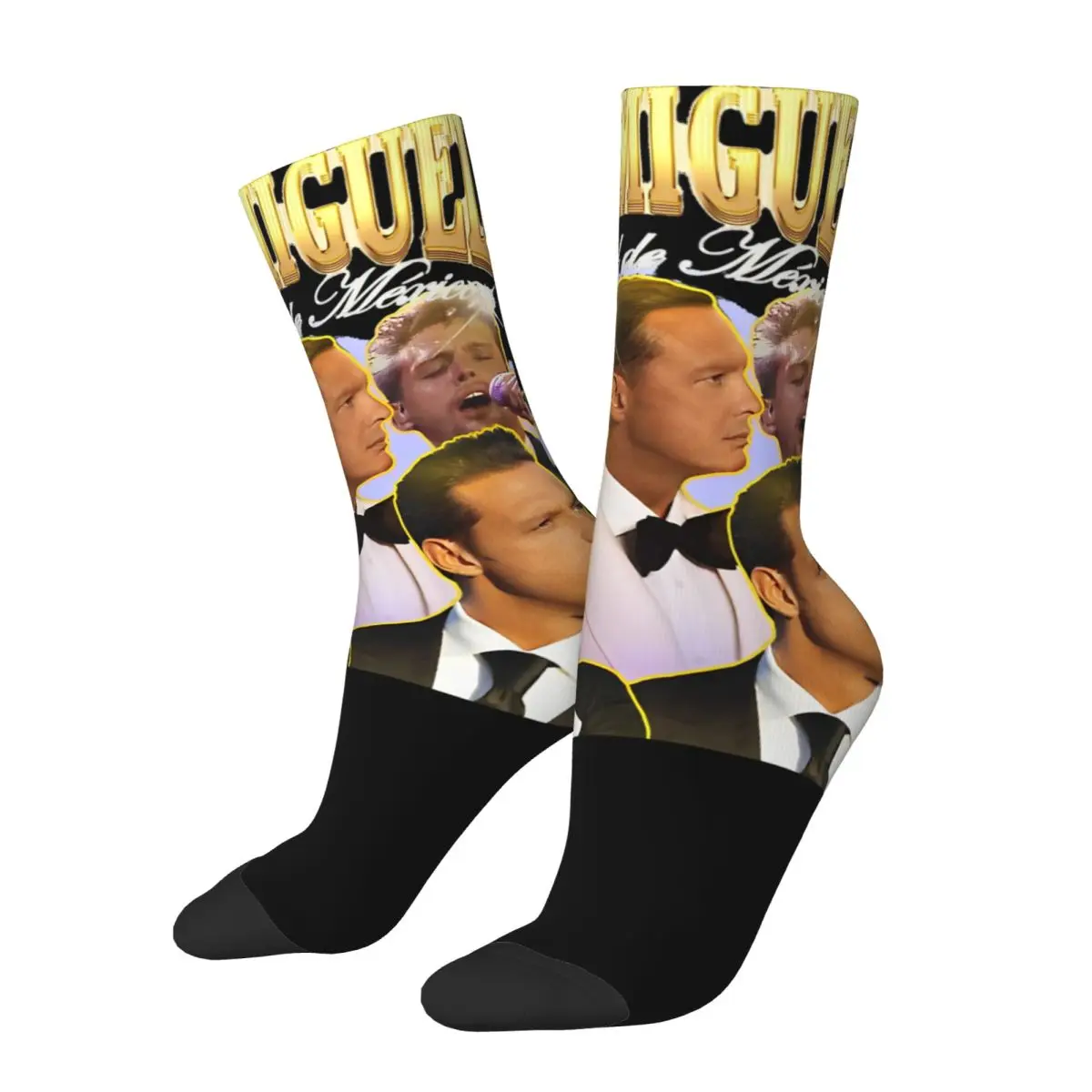 Singer Luis Miguel Tour 2024 Stockings Printed Novelty Socks Autumn Non-Slip Socks Men Climbing Quality Socks