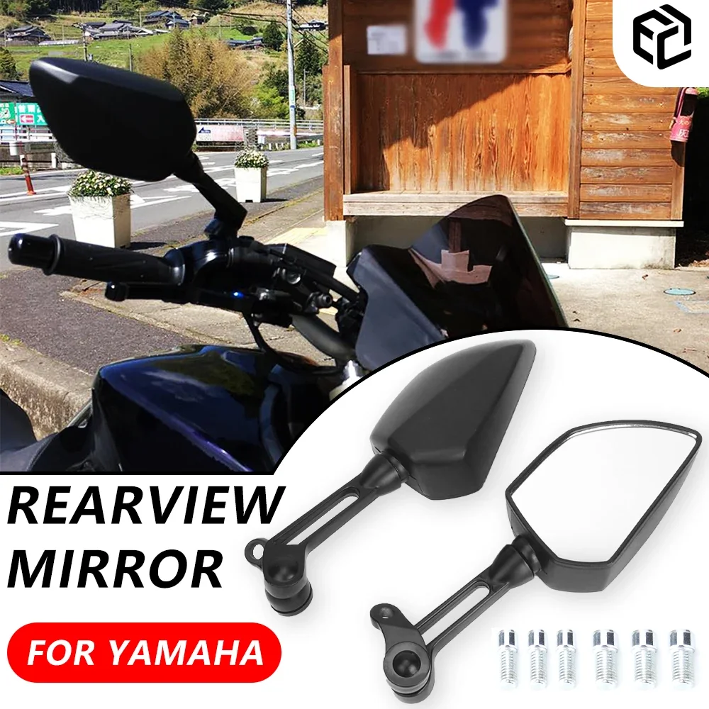 

2 PCS/SET Motorcycle Rearview Mirror with Large Mirror, Wide Angle Mirror For YAMAHA MT09 XSR XMAX NMAX FZ6 FZ8 MT03 MT07 MT10