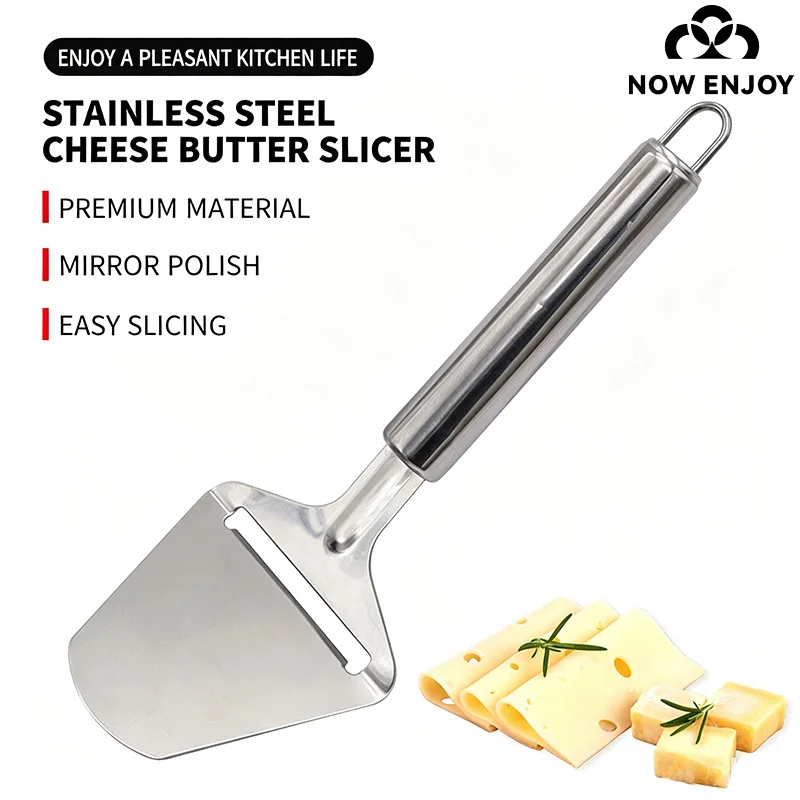 NOW ENJOY Stainless Steel Cheese Slicer Heavy Duty Plane Cheese Grater Cheese Cutting Knife Butter Knife Kitchen Cooking Tools