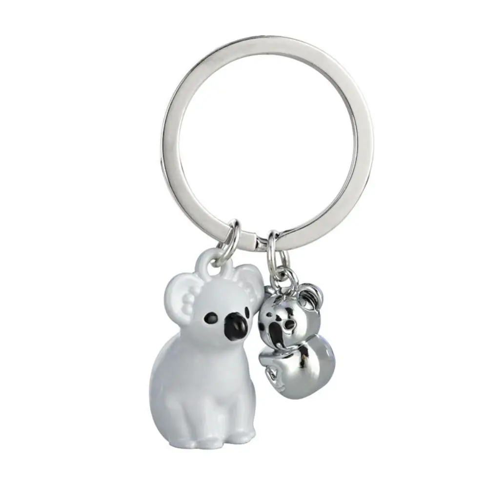 2Pcs Kawaii Cute Koala Key Chain Textured Smooth Cartoon Bag Hanging Toys Gifts Animal Metal Pendant Friend Gift