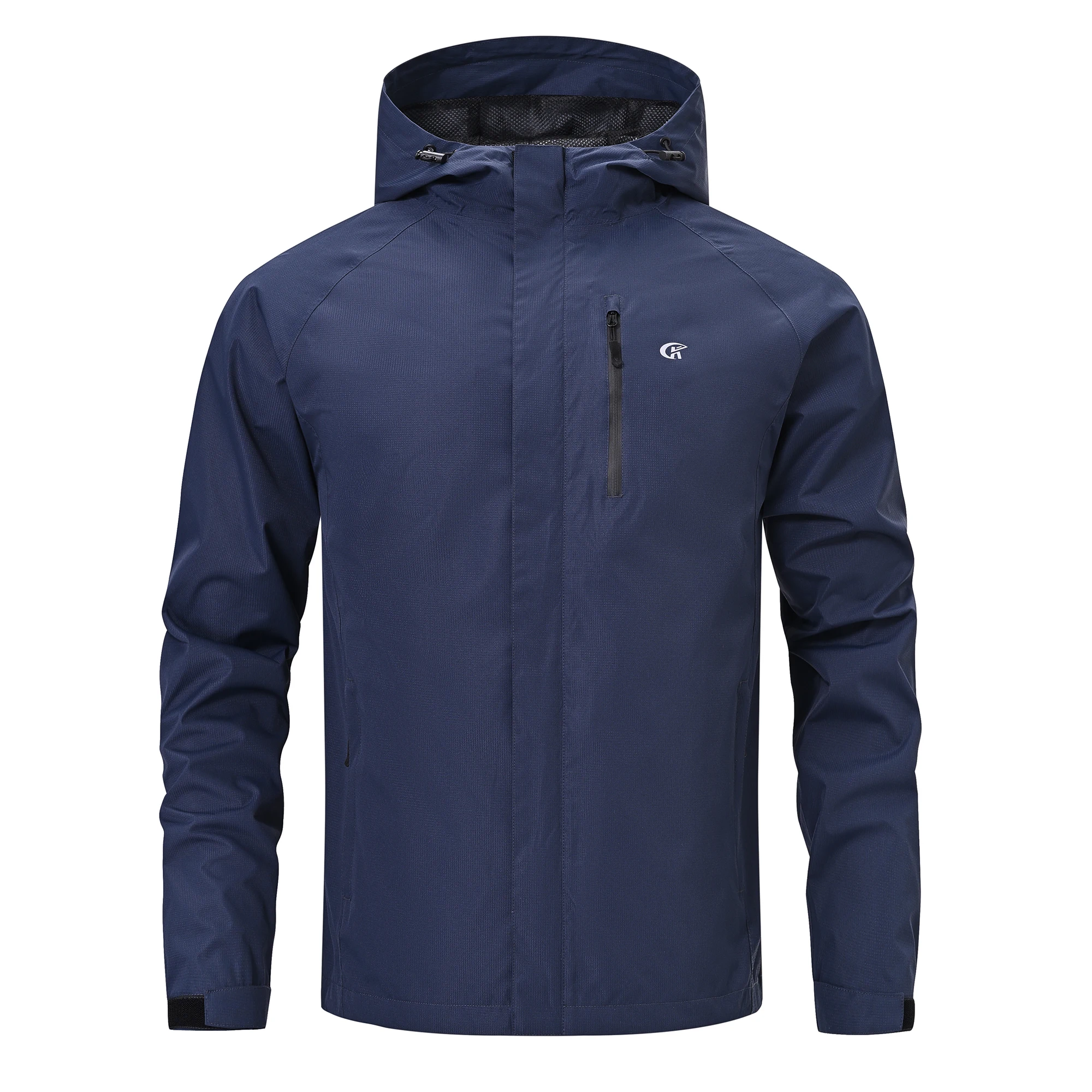 Sommerliche, wasserdichte Regenjacke für Herren, leichte, dünne Regenjacke mit Innentasche, ideal zum Campen, Wandern, Radfahren und Angeln. – Detail 21