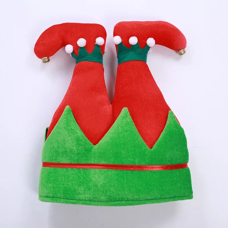 1Pcs Funny Party Hats Christmas Hats Long Striped Felt Plush Elf Hat Holiday Theme Hat Christmas Party Spoof Head Decorations