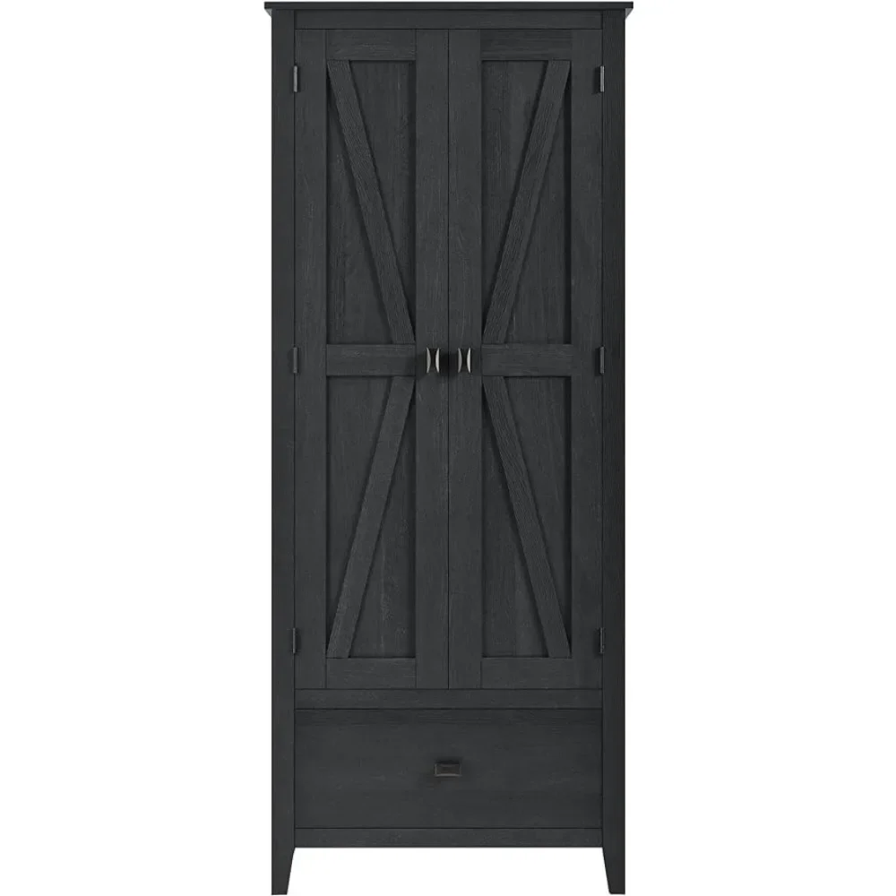 

Ameriwood HOME SystemBuild Farmington 30 inch Wide Storage Cabinet, Black Oak