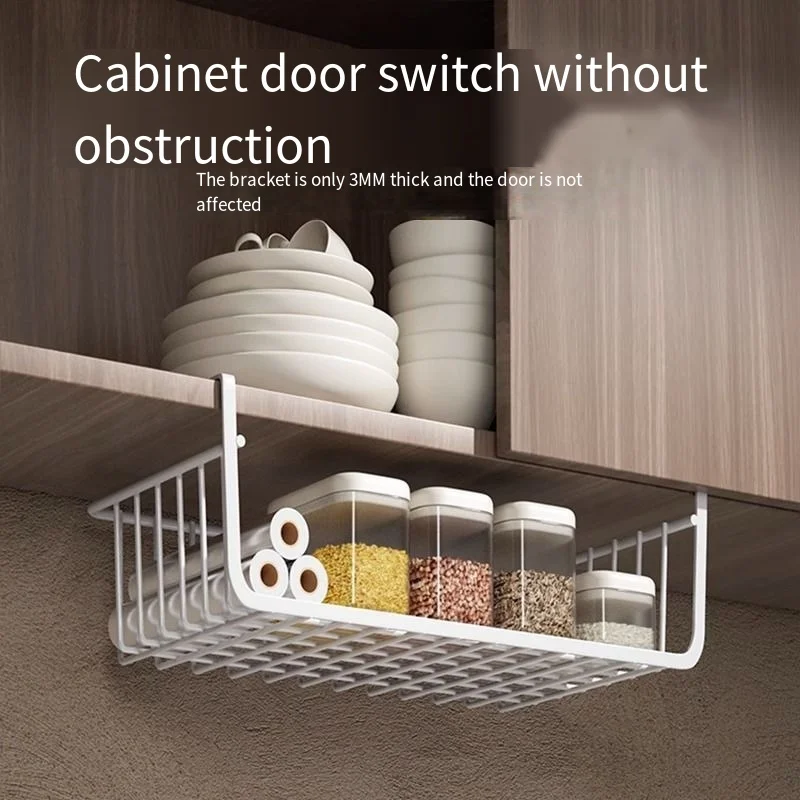 High Quality Hanging Layered Seasoning Baskets Bottom Hangers of Hanging Cabinets Kitchen Storage Racks Dormitory Storage Tools