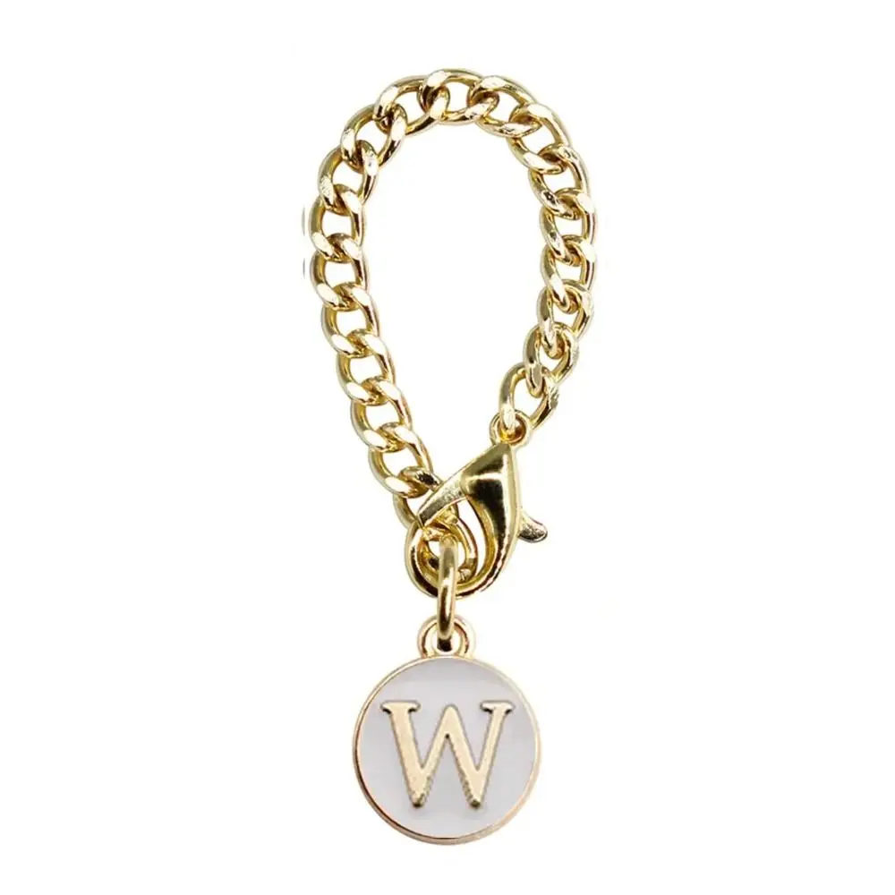 

White/Black Letter Charm for Cup Initial Name Personalized Identification Letter Charm with Buckle Hanging Handle Charm Keychain