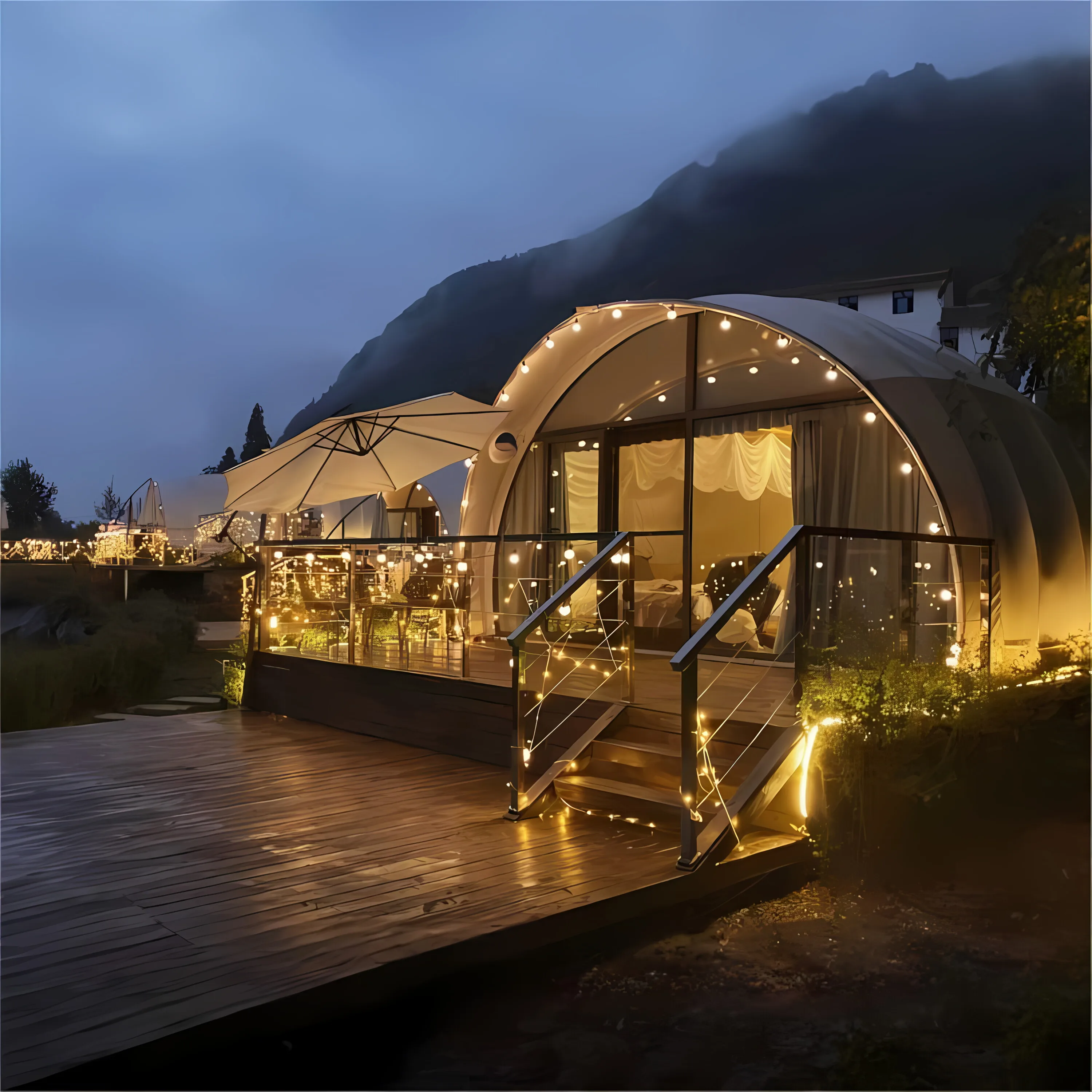 Shell Shape tent Snail Outdoor Silkworm Shaped Glamping Factory Wholesale Luxury Eco Resort Hotel Thickened PVC  Safari Desert