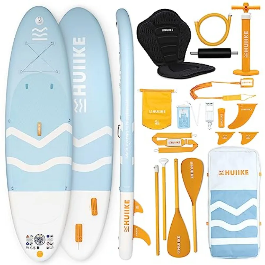 Inflatable Stand Up Paddle Board for Adults 10' x 33 x 5.9 with Oar Fins Pump Accessories Included High Stability and Resistanc