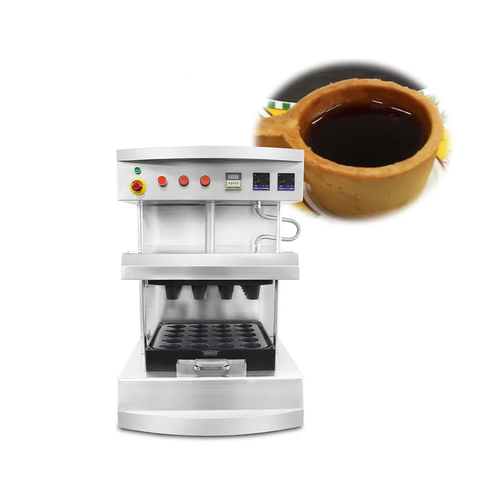 Custom Waffles Cups Baker Tartlet Pie Forming Press Maker Egg Tart Shell Moulding Machine