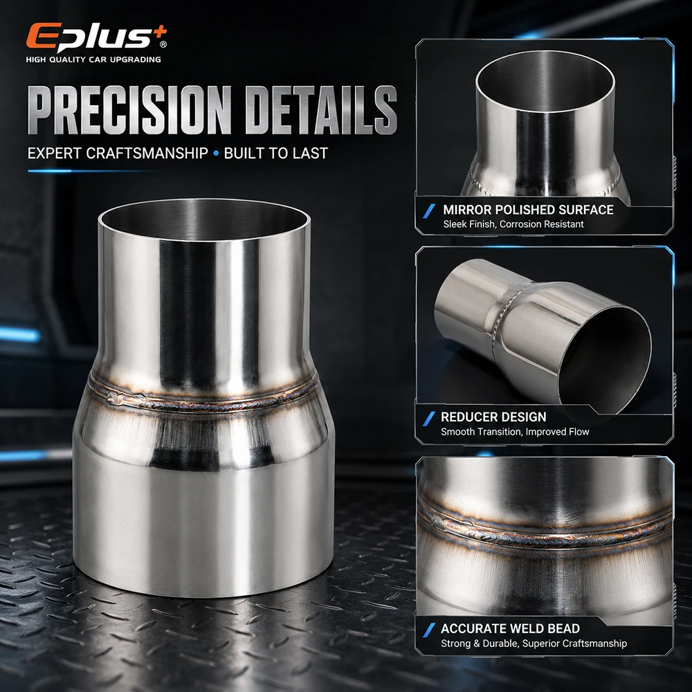 32-54mm OD Edelstahl Auspuff-Reduzierstück Adapter Universeller Rohrverbinder für Auto- und Motorrad-Auspuffsysteme – Detail 3
