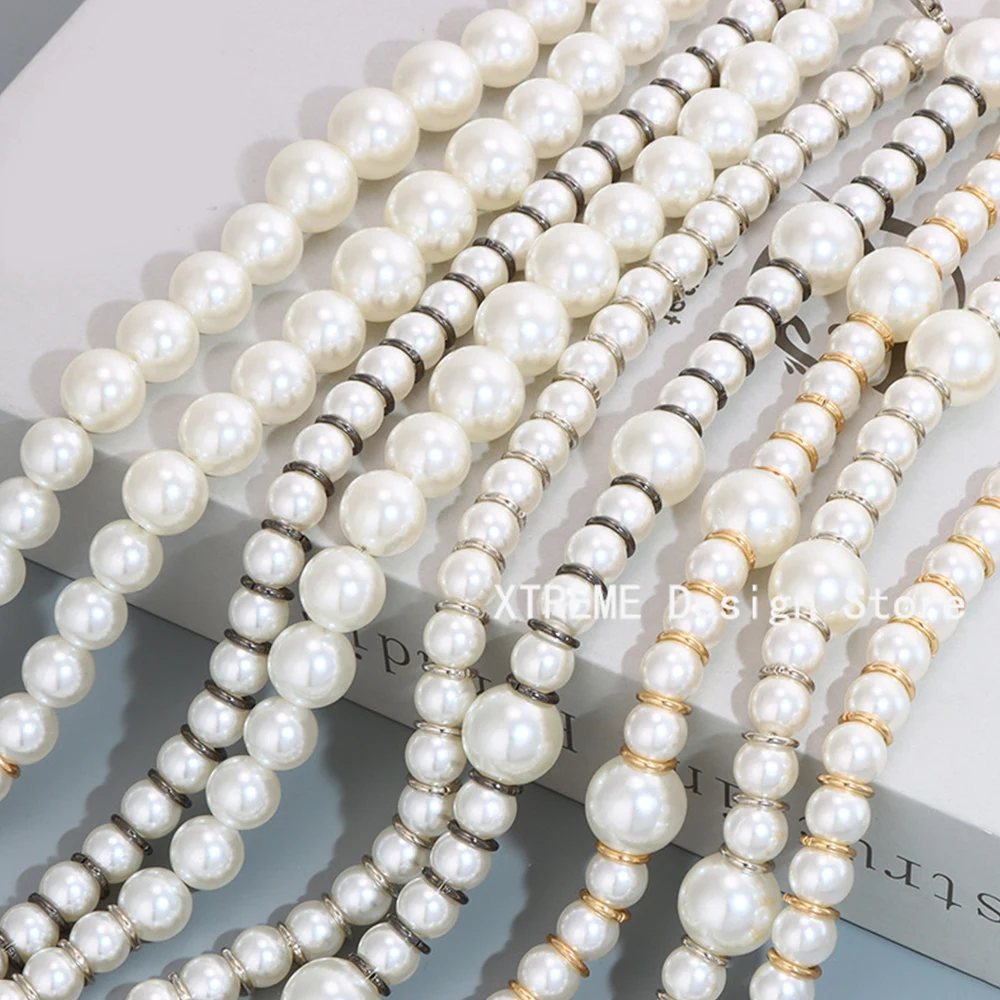 Fashion Pearl Strap For Bags DIY Purse Handbag Handles Replacement Short Imitation Pearl Bead Chain For Handbag Multifunctional