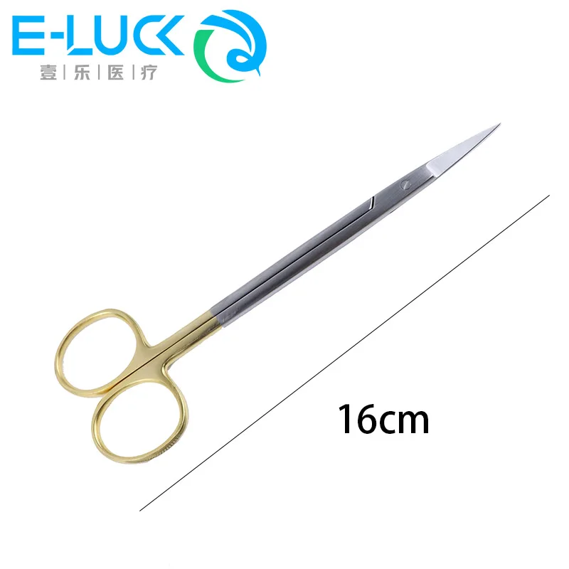 Dental Tissue Scissors Forcep Scissors Dental Medical Scissors Stainless Golden Forcep Scissors Beauty