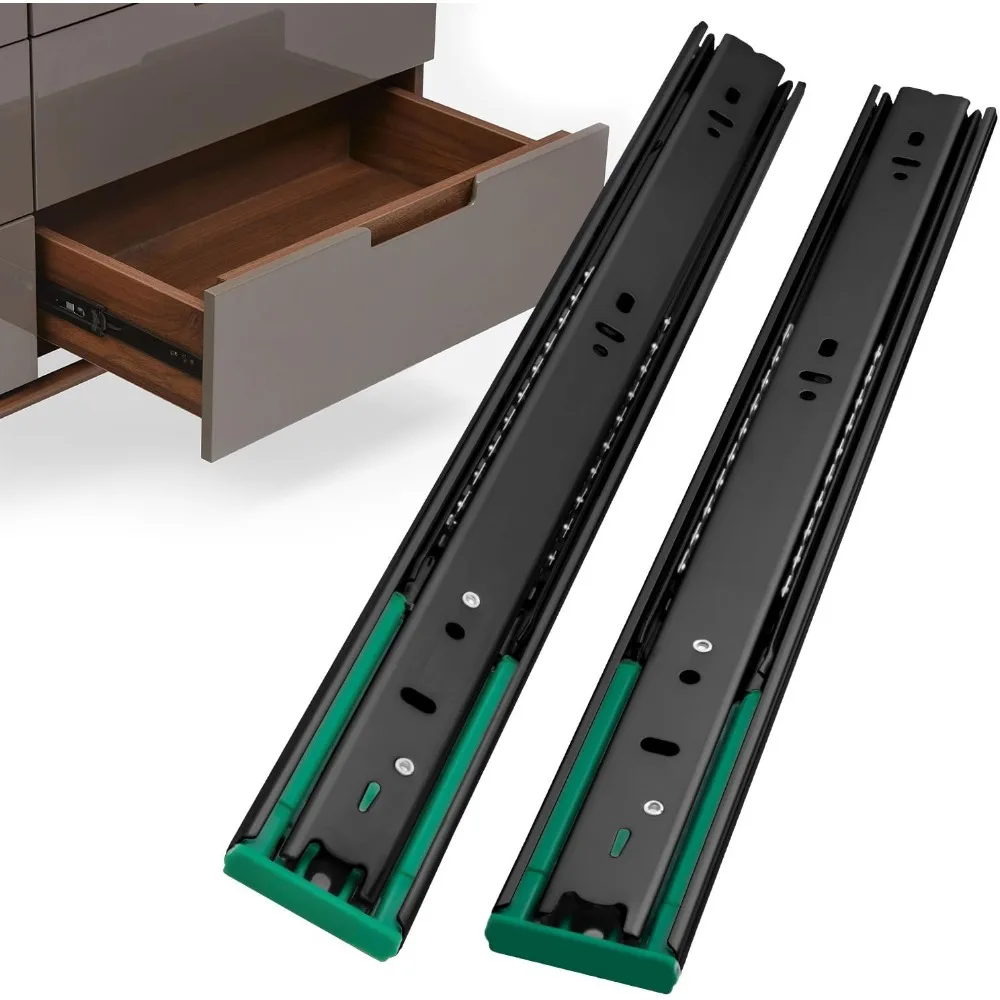 

10 пар (20 штук) направляющих для выдвижных ящиков 22 дюйма, полного выдвижения, с боковым креплением, с плавным закрыванием, на шарикоподшипниках