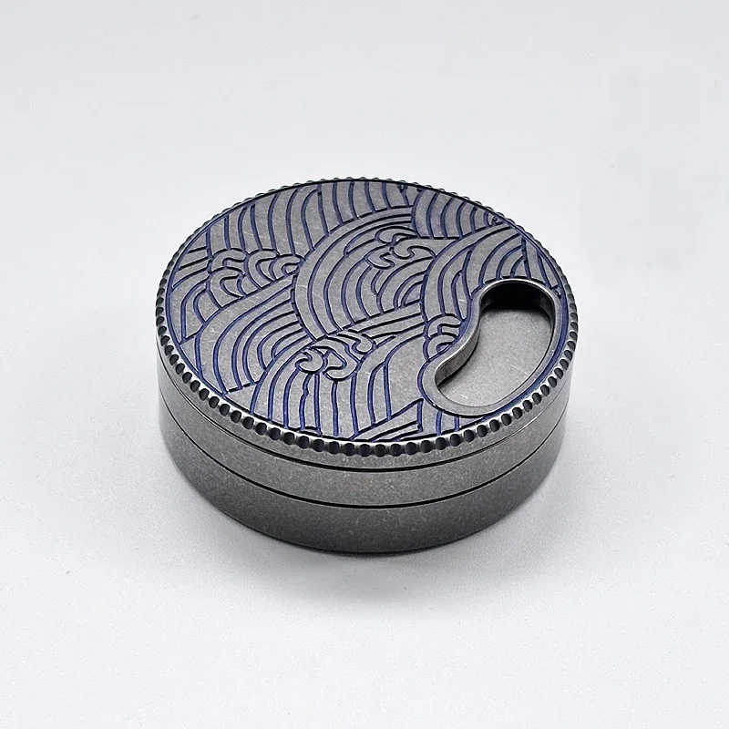 EDC Organizer Titanium Alloy Fidget Toy Box Pill Case Gum Container  Waterproof Compartment for Travel and Outdoor Storage